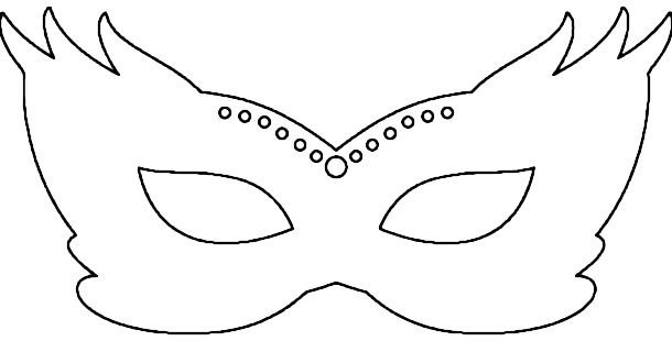 Маска трафарет для детей