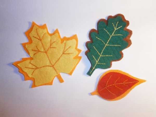 Листья из фетра своими руками