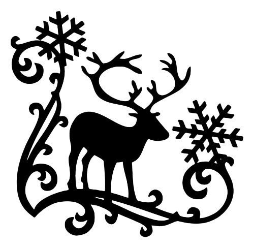 Новогодний олень на окно