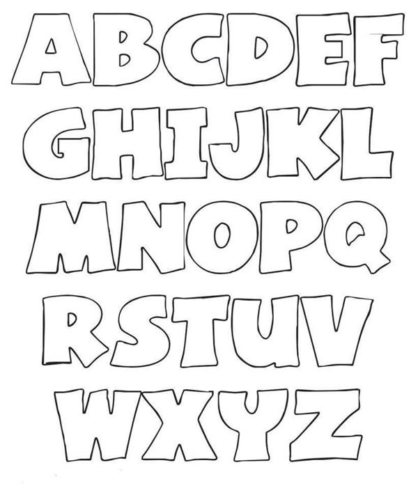 Трафарет английских букв