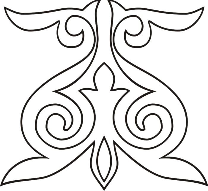 Казахский орнамент шаблон