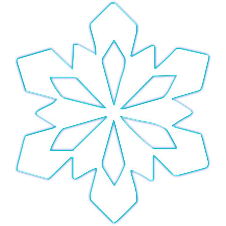 Снежинка трафарет для вырезания