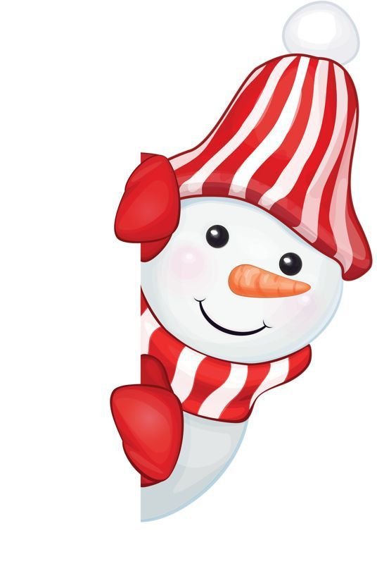 Голова снеговика на окно