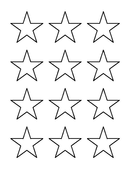 Пятиконечная звезда трафарет