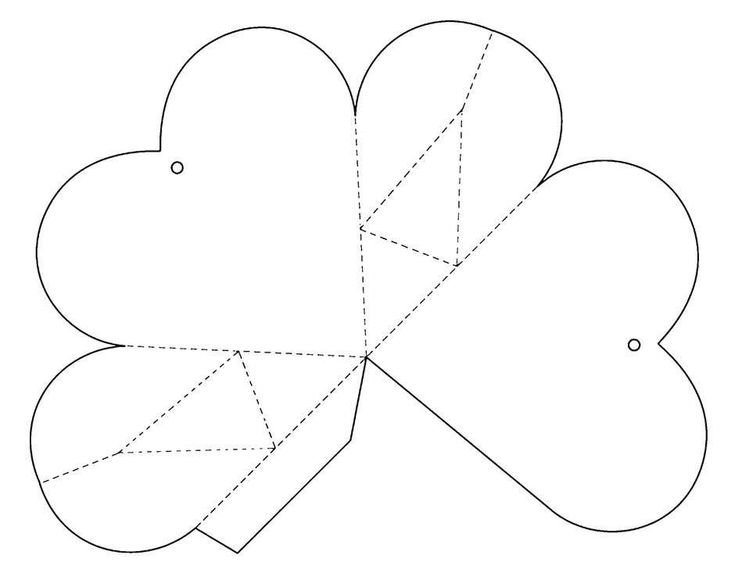 Развёртка коробочки для подарка