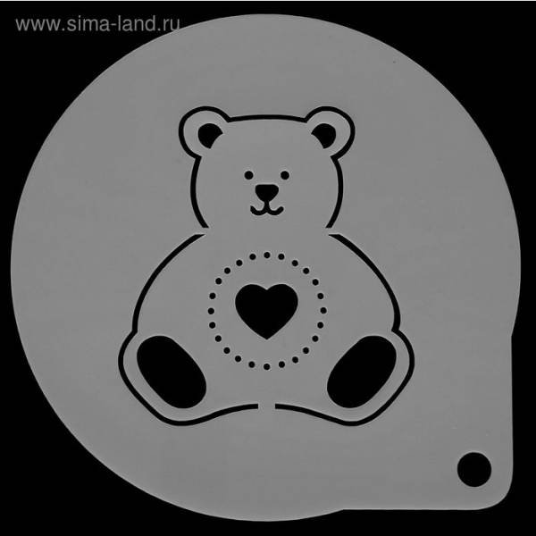 Мишка трафарет