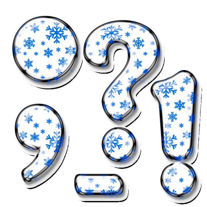 Цифры в зимнем стиле