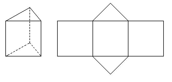 Развертка трехгранной Призмы