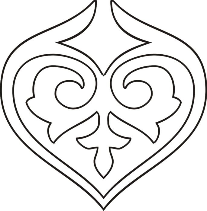 Казахский орнамент трафарет