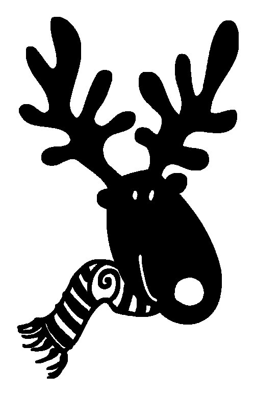 Трафарет оленя на окно