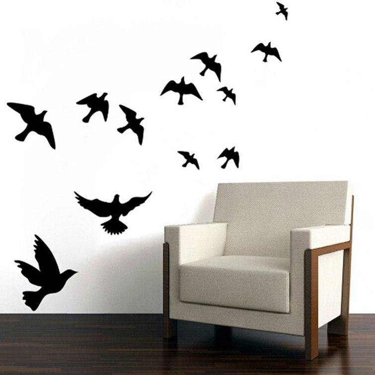 Интерьерная наклейка птицы