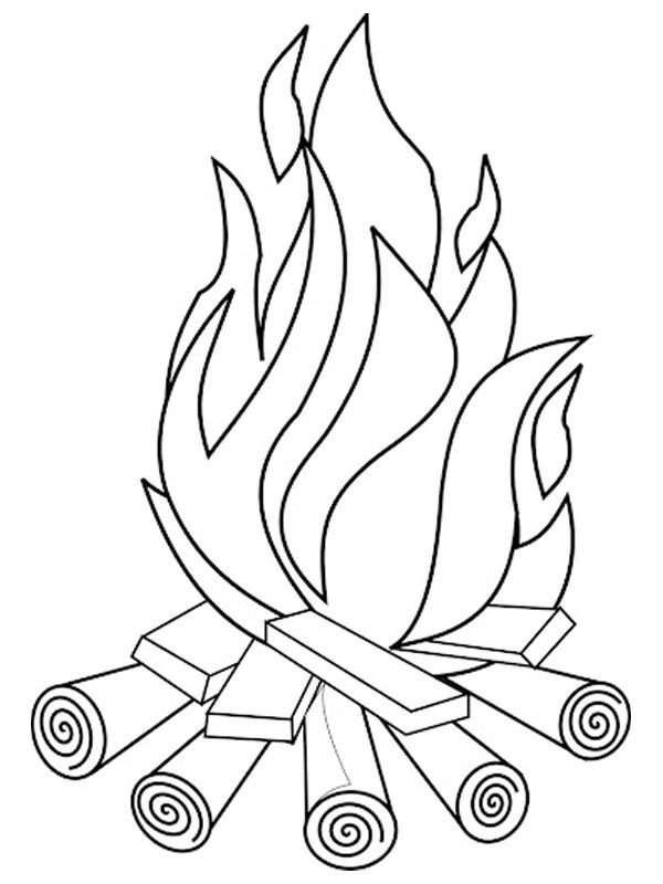 Костер трафарет