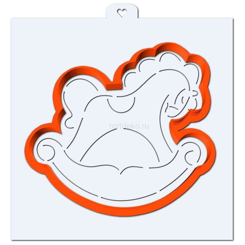 Вырубка лошадка качалка для пряников