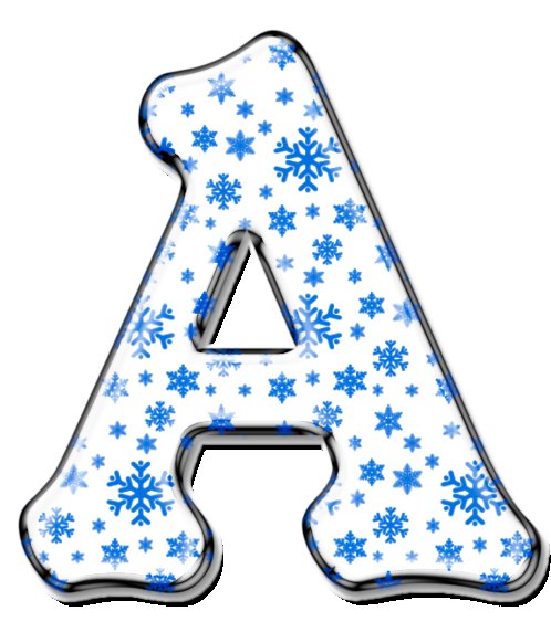 Зимние буквы алфавита