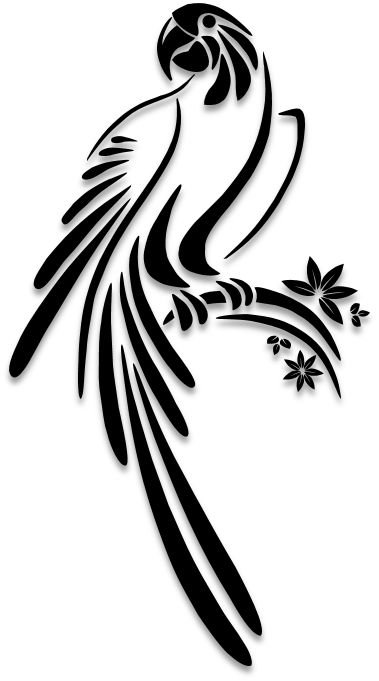 Трафарет птицы