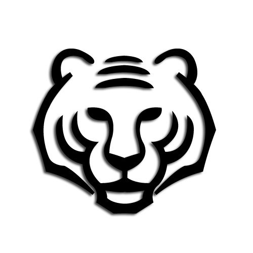 Силуэт морды тигра