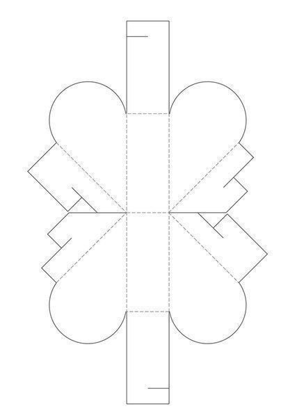 Трафарет коробочки для подарка