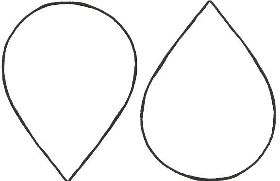 Трафарет лепестка цветка