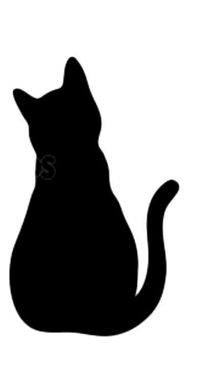 Силуэт кошки со спины