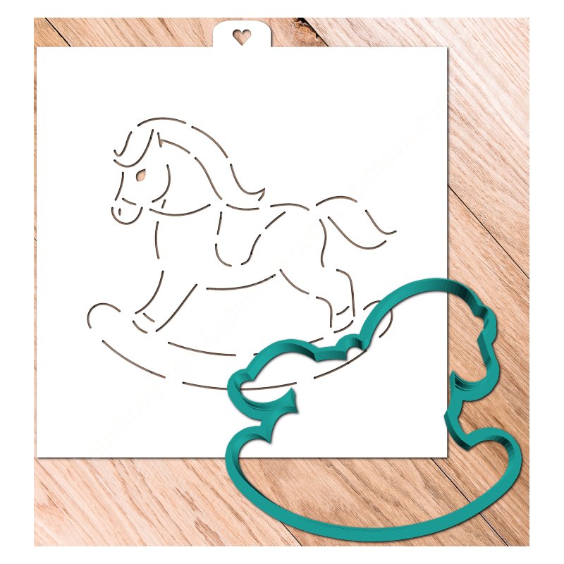 Лошадка качалка трафарет