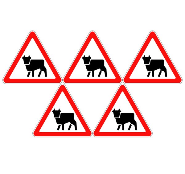 Перегон скота дорожный знак