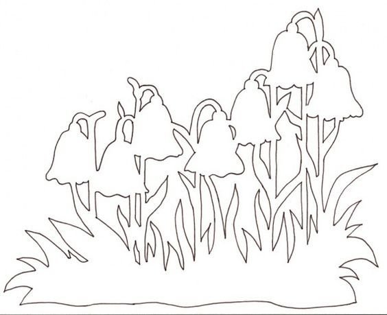 Трафареты на окна Весна