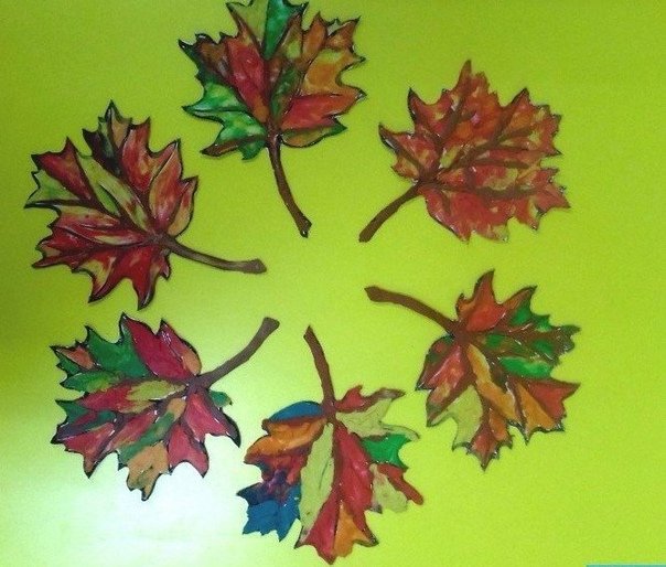 Кленовый лист пластилинография