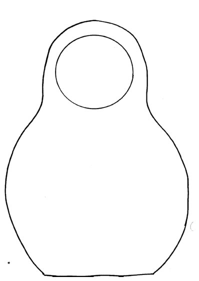 Матрешка трафарет