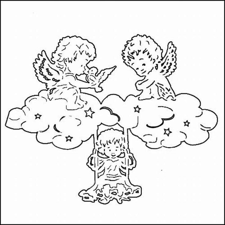 Трафарет "ангелы"