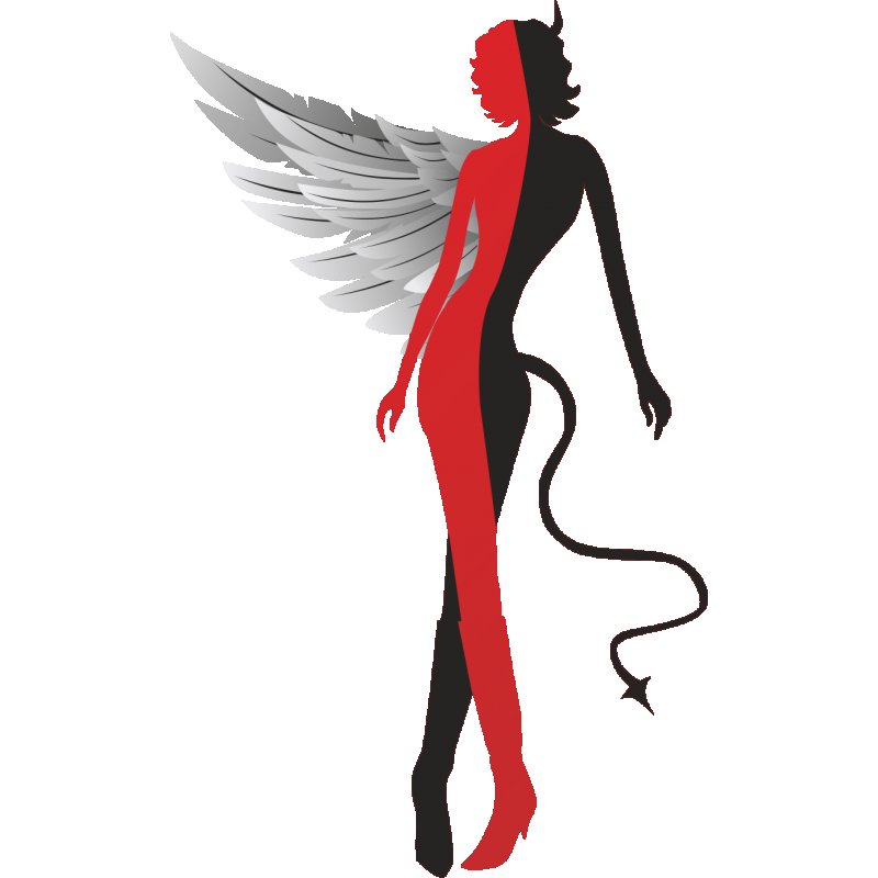 Силуэт женщины в Красном