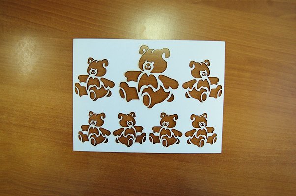 Трафарет для торта мишка вырезать