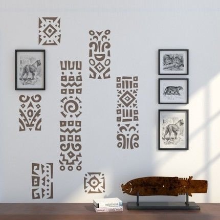 Простой Этнический орнамент на стене