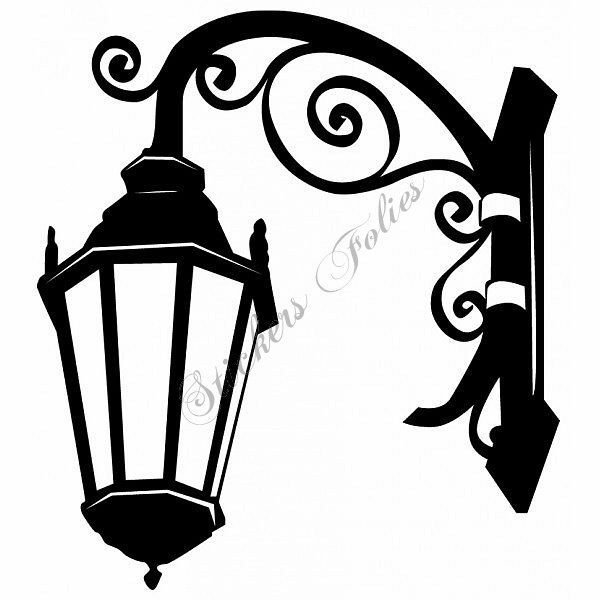 Трафарет уличного фонаря