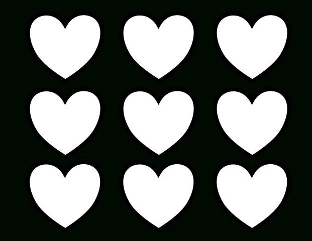 Сердечки разных размеров