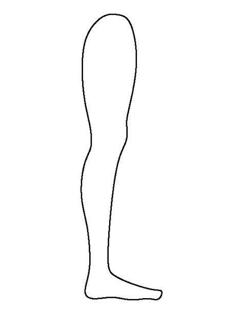 Трафарет ноги человека