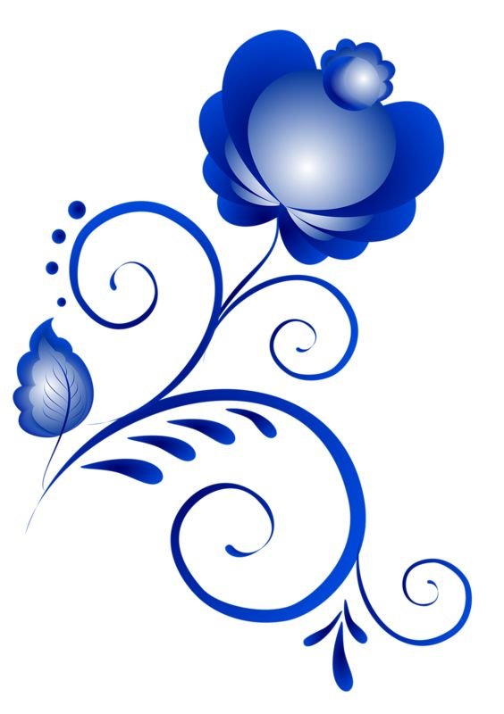 Орнаментная роспись Гжель