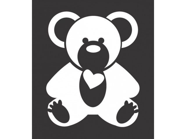 Медвежонок трафарет