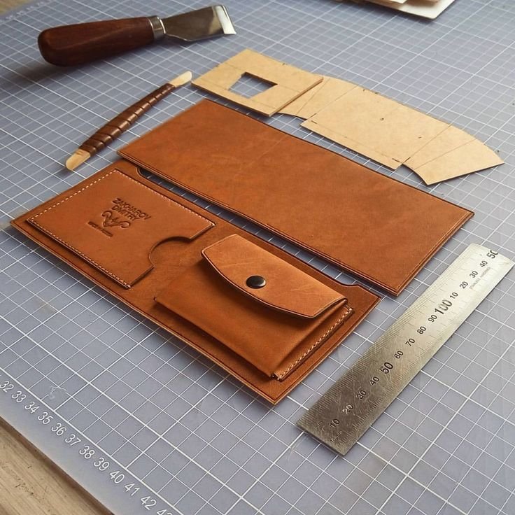 Лекало портмоне мужское из кожи