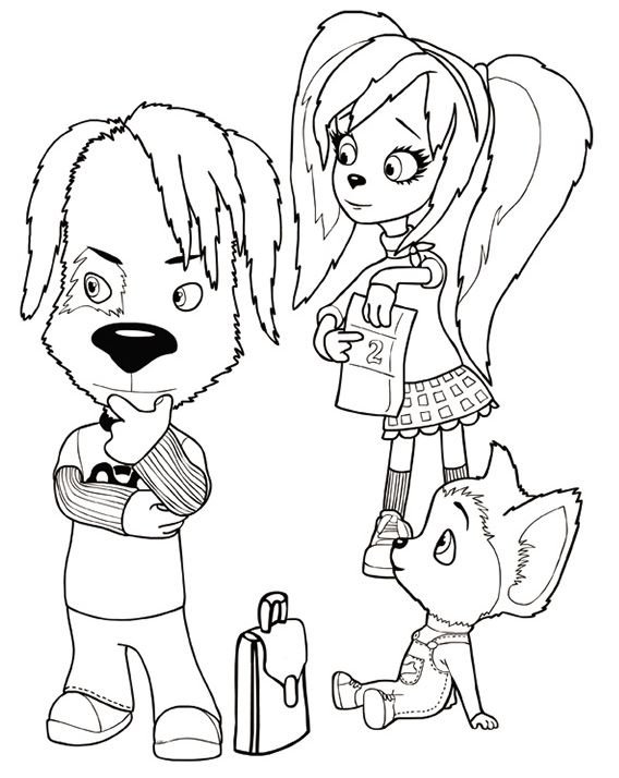 Раскраска дружок Барбоскин