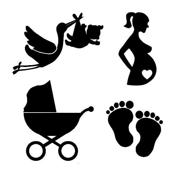 Трафареты на рождение ребенка