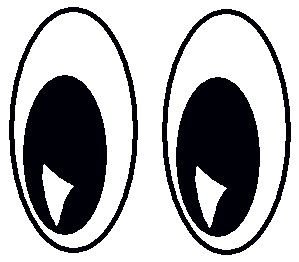 Трафарет глазки зайчика