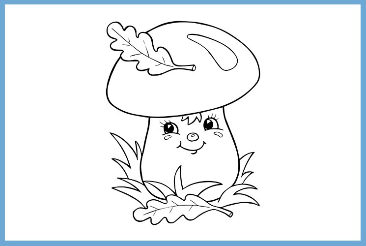 Гриб раскраска