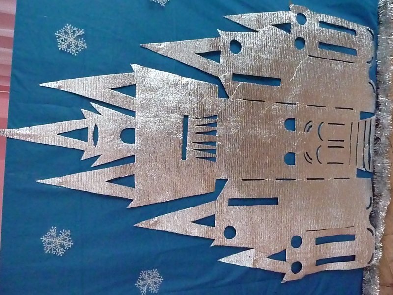 Замок снежной королевы из бумаги