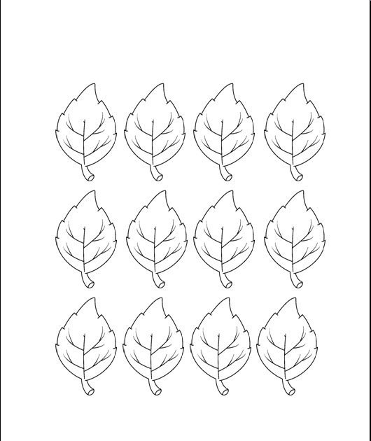 Трафареты листиков для цветов