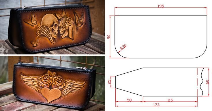 Лекала для изделий из кожи