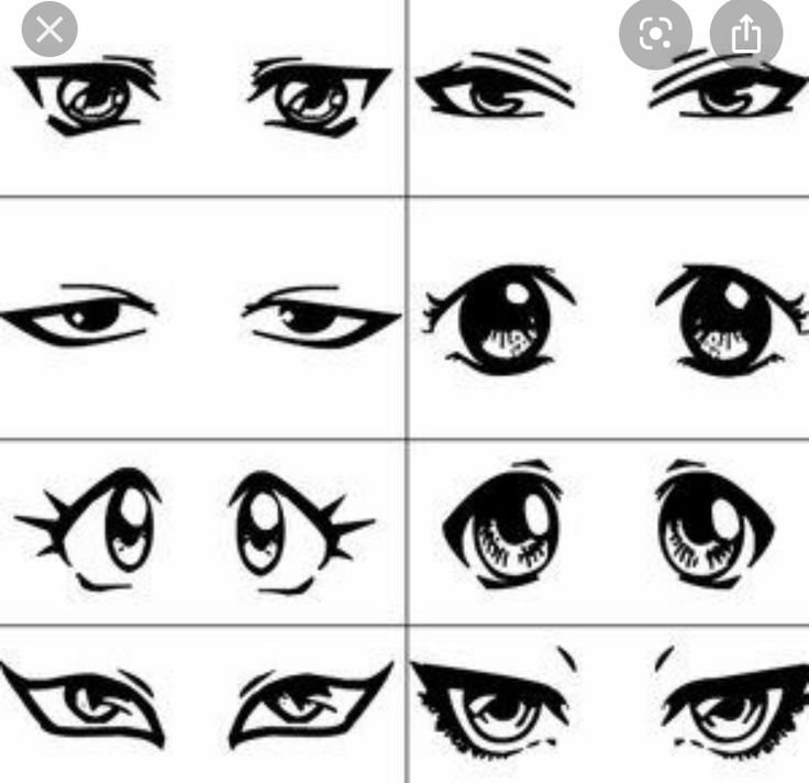 Глаза зарисовки аниме