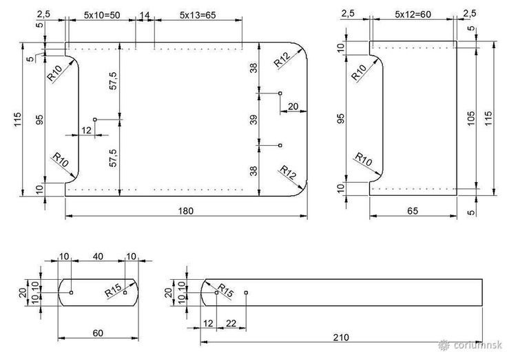 Чертежи картхолдер из кожи