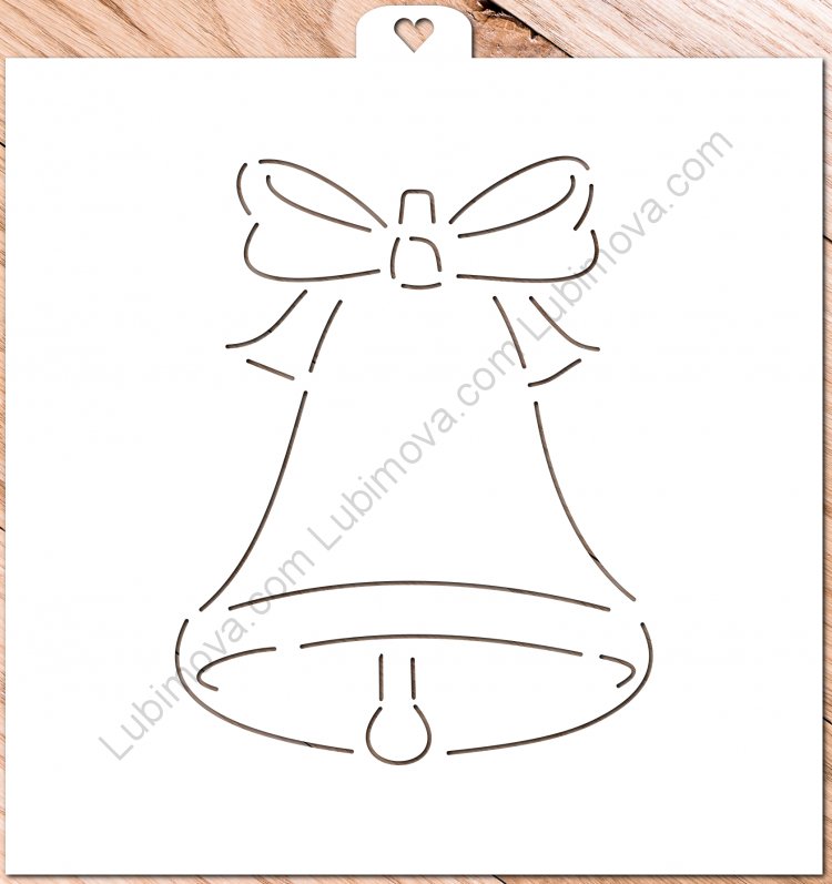 Колокольчики новогодние трафареты