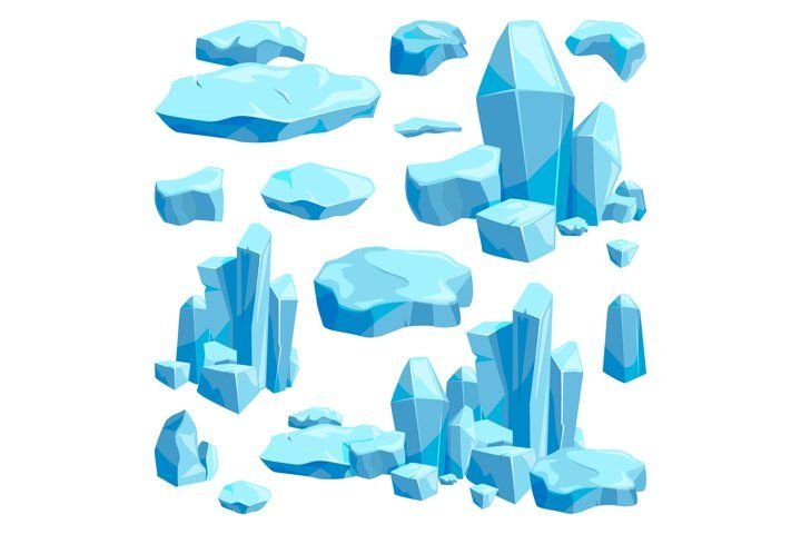 Ледяные глыбы вектор