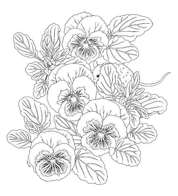 Трафареты цветов для вышивки